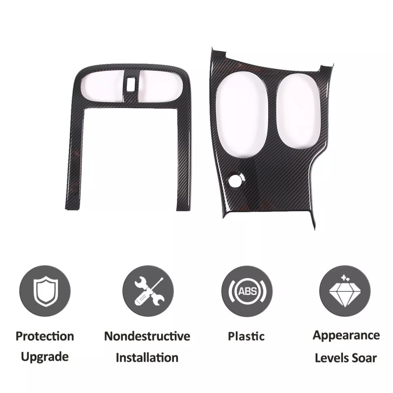 Unbranded ABS Carbon Fiber Interior Center Console Trim Cover For