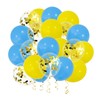 Blue Yellow Confetti Balloons, 40pcs 12 Inch Blue Yellow Party