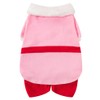 Dog Pink Elf Costume for Pets Party Winter Warm Clothes