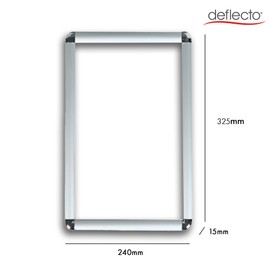 Deflecto® Rounded Corner A4 Snap Frame with a 25mm profile Silver