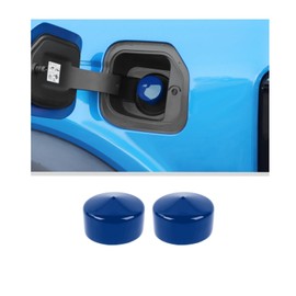 JWWY Internal Fuel Filler Tank Neck Gas Cap Dust Protective Cover Trim Fit for 2019-2025+ Chevy Silverado,for 2021-2025+ Ford F150,Bronco Accessories Blue 2PCS