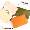 Feee FE-3206 Business Card Holder, Men's, Women's, Genuine Leather, Tochigi