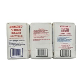 Fish Fry Seasoned Breading Regular & Cajun with Sweet Betsy Hush Puppy Mix 2 Lbs. Each with Spatula