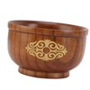 Wooden Rice Bowl Jujube Wood Anti Scald Exquisite Elegant Round