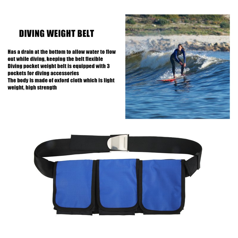 Diving Weight Belt Snorkeling 3 Pocket Weight Belt Quick Release
