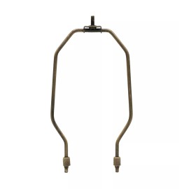 Creative Hobbies 8" Regular Weight Lamp Harp, Finial and Harp Base Set, Antique Brass