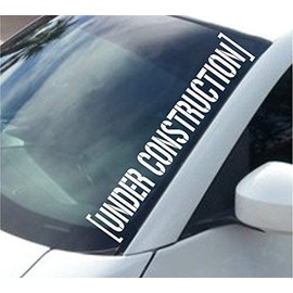 Dabbledown Decals Large Under Construction Car Truck Window Windshield Lettering Decal Sticker Decals Stickers