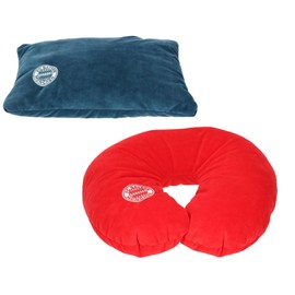 FC Bayern München 2-in-1 Travel Pillow Neck Pillow FCB Plus Sticker "Wir liebben...