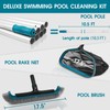 POOLWHALE Swimming Pool Cleaning Kit - Aluminum Frame Skimmer Net
