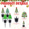 Cinnvoice 48 Pcs Cute Resin Christmas Tree Wine Bottle Stoppers