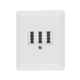 BIGtec TAE Socket Surface-Mounted NFF AP Connection Box 3 x 6-Pin Signal White Telephone DSL Splitter Fax Modem Router Answering Machine
