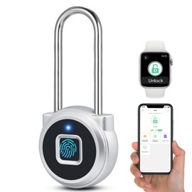 Dhiedas Fingerprint Padlock - Locker Lock Smart Padlock Biometric Metal Keyless Fingerprint Lock, Waterproof USB Rechargeable Gym Locker Luggage Backpack Suitcase