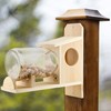 Uncle Dunkels Backyard Squirrel Feeder (w/Gallon Glass Jar); Rustic Handmade