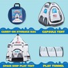 JOYIN White Rocket Ship Pop up Play Tent with Tunnel