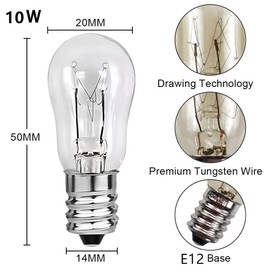 WE05X20431 Dryer Drum Replacement Bulbs,120V/10W/E12,Dryer Light Bulb Compatible with GE & Hotpoint Dryers, Replaces WE05X20431 WE4M305 WP3395618 - Pack of 4