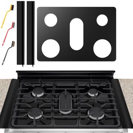 Stove Cover for LG Gas Stove Top Covers for Gas Burners for Model LGLDG4315 LRG4115 LRG4113 LDG4313 LRGL5825, LRGL5823, LSGL6335DF - Reusable Non-Stick Stove Top Cover Guard With 2PCS Stove Gap Covers