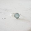 Custom Aquamarine Ring Dainty Natural Aquamarine 8mm Round Stone