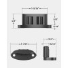 Ccjh Sliding Barn Door Hardware - Floor Guide, Black, Carbon