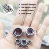 FullFun 100PCS Hex Lock Nuts Nylon Insert Nut Assortment Kit,