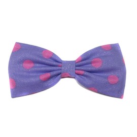 EmilyRose Couture Polka Dots Hair Bow Collection (Purple/Pink Glitters, Headband)