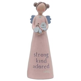 Feather & Grace Birth Angel Hand Painted Decorative Figurine Resin with April | Pefect Decortation for Living Room, Bookshelf, Desk | Gift for friend & family - Multicolor