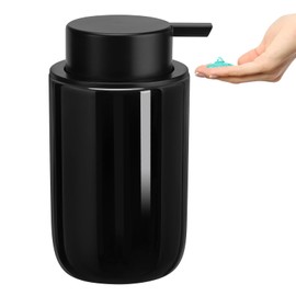 Soap Liquid Dispenser Ceramic with Easy-to-Press Pump Hand Liquid Dispenser (Can't Foam) for Shampoo Bathroom Countertop 13.5 oz