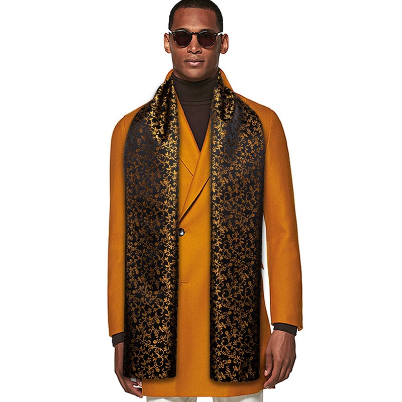YOHOWA 2PCS Scarf Necktie Set Men/Women Fashion Silk Lightweight Feeling