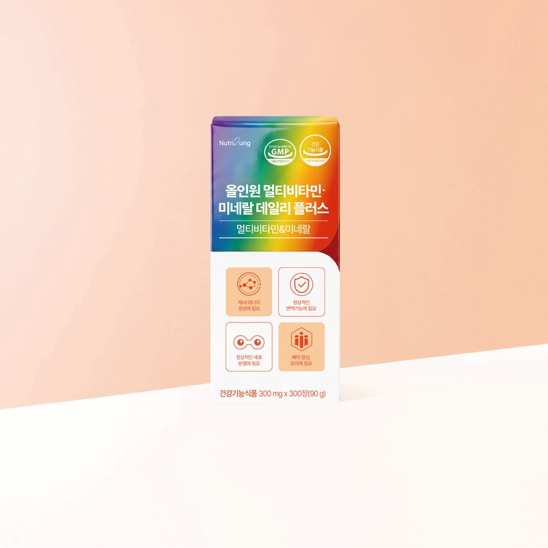 NutriJung All-in-One Multivitamin Mineral Daily Plus, 300 Tablets, 1 Pack