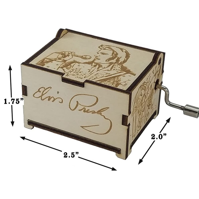 TheLaser'sEdge, Elvis Presley Mini Personalizable Music Box - Can't Help