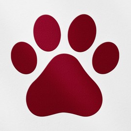 Transparent Decal Stickers of Dog Paw (Burgundy) Premium Waterproof Vinyl Decal Stickers for Laptop Phone Accessory Helmet Car Window Mug Tuber Cup Door Wall Decoration ANDSKUSd19640RE080322
