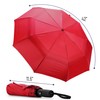 Mr. Pen- Windproof Travel Umbrella, Fiery Red, Automatic Umbrellas for
