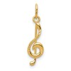 Auriga Fine Jewelry 14K Yellow Gold Music Note Pendant (L-