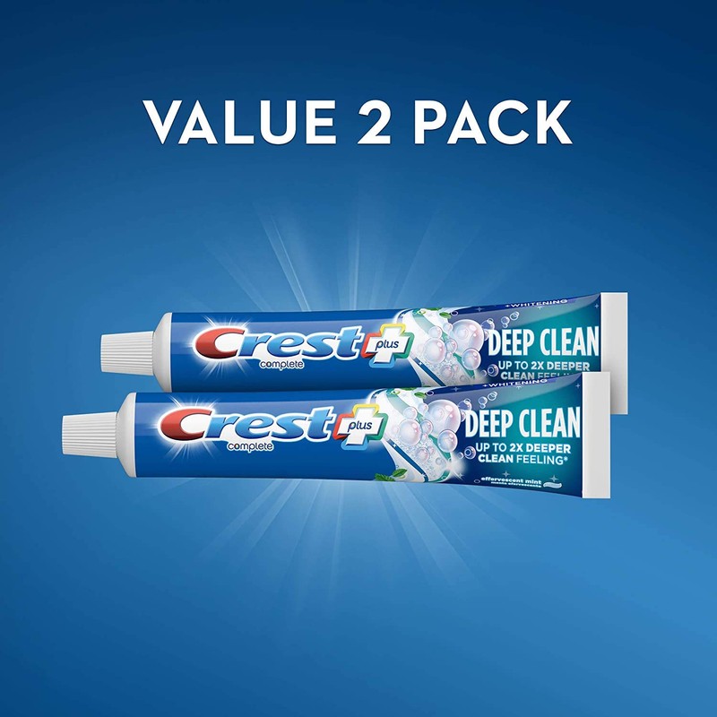 Crest Complete Plus Deep Clean 5.4 oz, Value 2 Pack