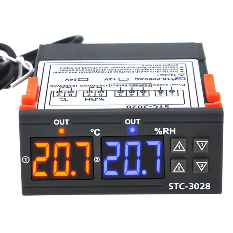 Digital Temperature Humidity Controller ‑20℃ to +80℃ 00% RH to