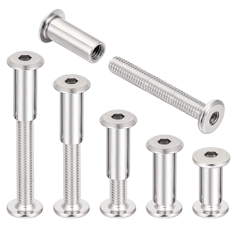 Hmevsafinect 10-Pack M6-1.0 x 35mm Rivet Countersunk Hex Head Socket