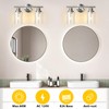 Unicozin 2 Light Vanity Lights, Brushed Nickel Wall Sconce Light