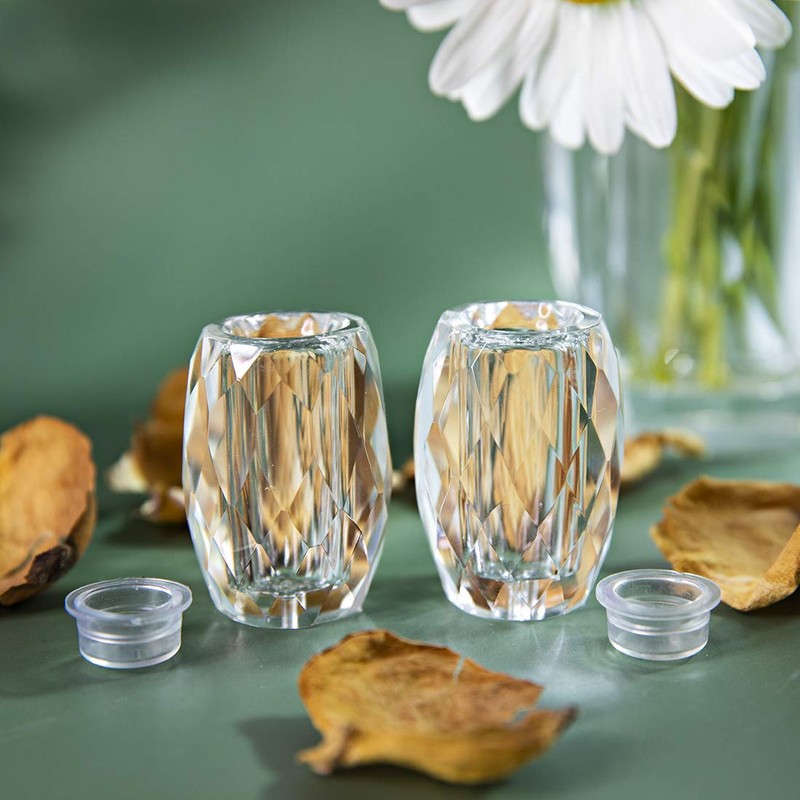 1.8" Refillable Crystal Seasoning Bottle Salt and Pepper Shakers Kitchen