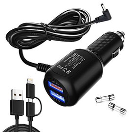 Radar Detector Power Cord,for Uniden Escort Valentine Beltronics Passport Cobra etc Radar Detector,with Dual USB QC3.0 Quick Charger(6.5ft) (DC3.5QC3.0)