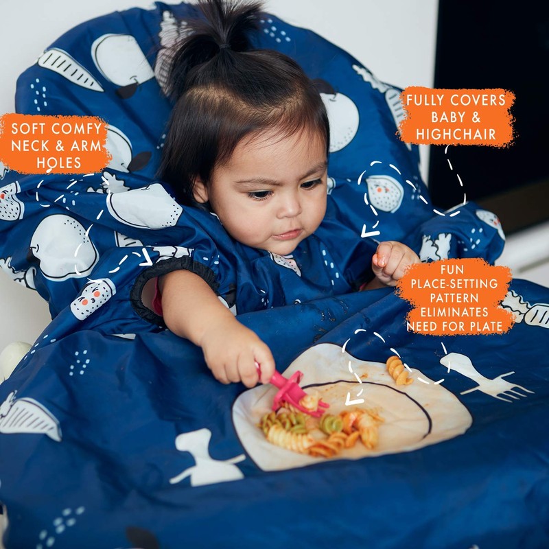 Grabease - Babero impermeable para bebés y niños pequeños, lavable