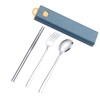 YQkangzhu Portable Cutlery Set, Chopsticks Spoon Fork with Case Utensils
