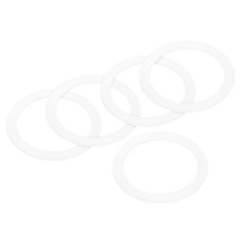 MECCANIXITY Gasket Seal Coffee Maker White Silicone Ring Replacement 42x55x2.2mm for 2-Cup Aluminium Coffee Pot, Pack of 5