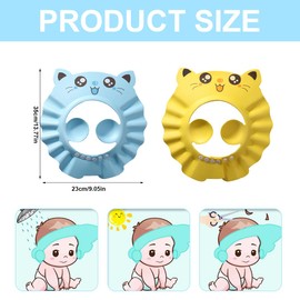 EYVRPAU 2 x hair washing aid, children, shower cap, children, children's hair washing protection, baby shampoo protection