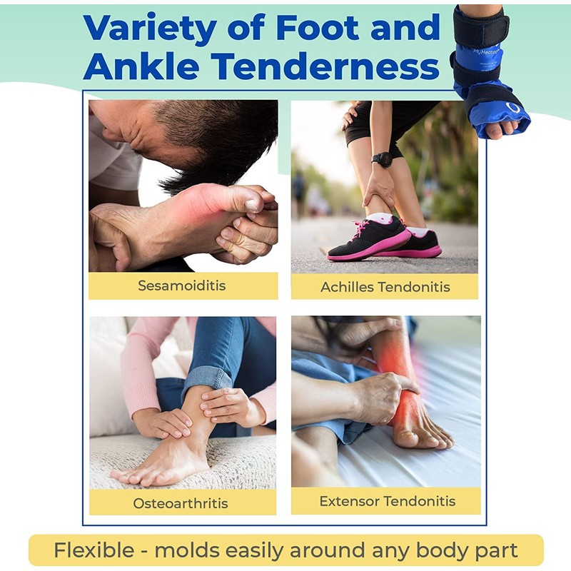 Foot and Ankle Gel Pack - Reusable Gel Ice Pack