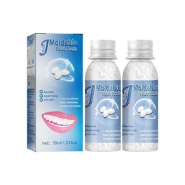 JAYSUING Moldable False Teeth – Shapeable Denture Repair Pellets for Broken Teeth & Missing Teeth | Perfect for Film, TV, & Cosplay TikTokNewYearSale Gel Oral - Volume: 60ml(2 pcs)