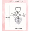 Rikhiua Bow Keychain Bow Bag Charm Heart Star Charm Y2K