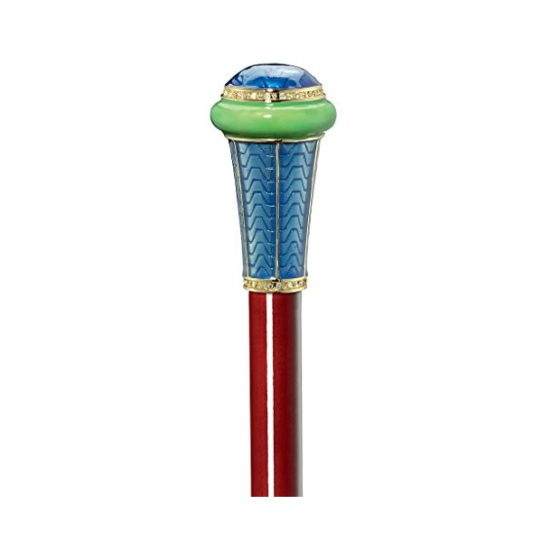 Design Toscano The Imperial Collection Romanov Style Premium Enameled Peacock's Tail Walking Stick, Full Color