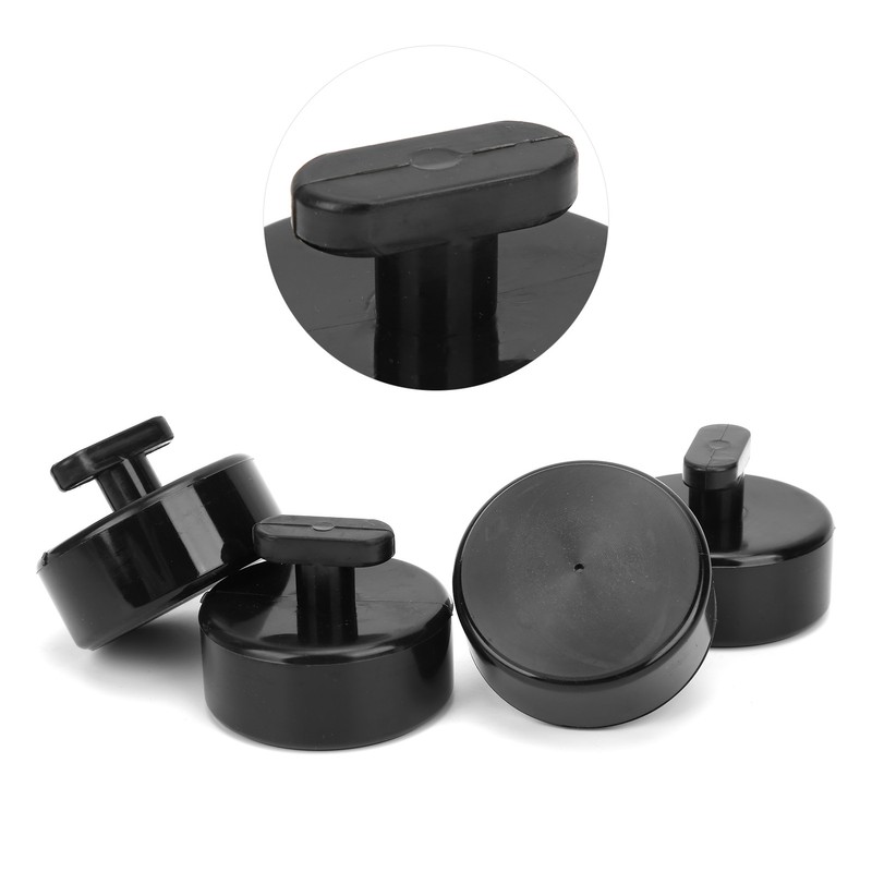 4pcs Jack Lift Pad Lifting Pucks Rubber Black Auto Accessory