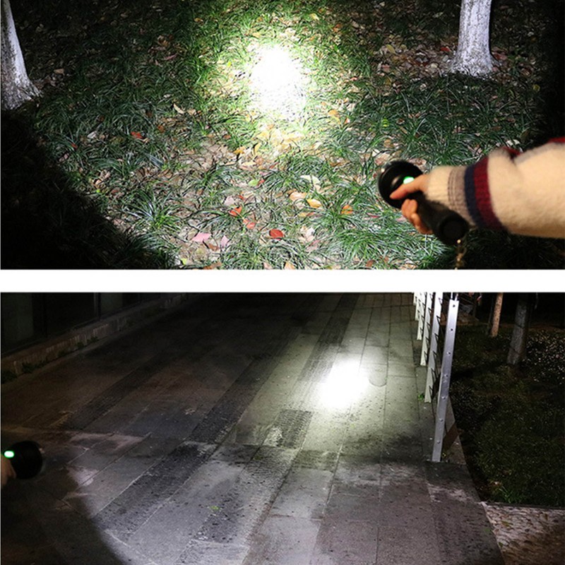 LED Flashlight 2 Levels High Brightness SST40 Wick White Light