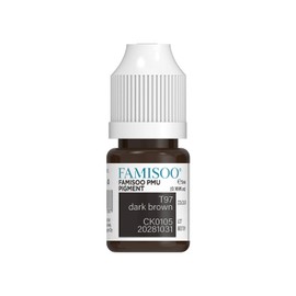 FAMISOO PMU Pigment 5ml/0.169oz – Ultra-Concentrated Permanent Makeup Pigments for Eyebrows, Lips & Tattoos – Vibrant, Long-Lasting & Safe Plant-Based Color (T97-Dark-brown)