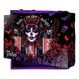 Kit Tinta Para Labios Malagna Labial Líquido Gothic Vampiria